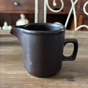 Doverstone made in England Small Handle Deep Brown cream Pitcher